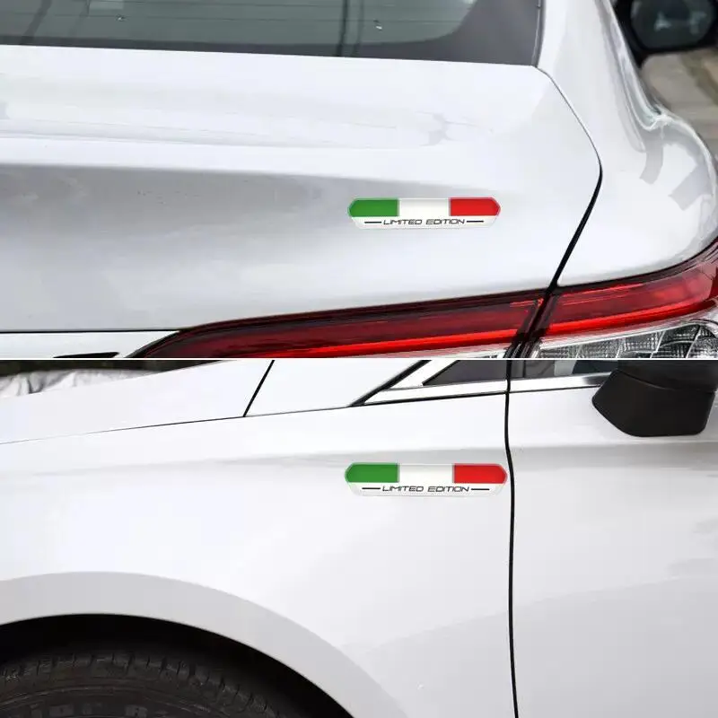 Limitowana Edycja Naklejka na Samochód Motocyklowy Odporna Naklejka 3D i Kalkomania na Kaski z Włoskim Trójkątem.