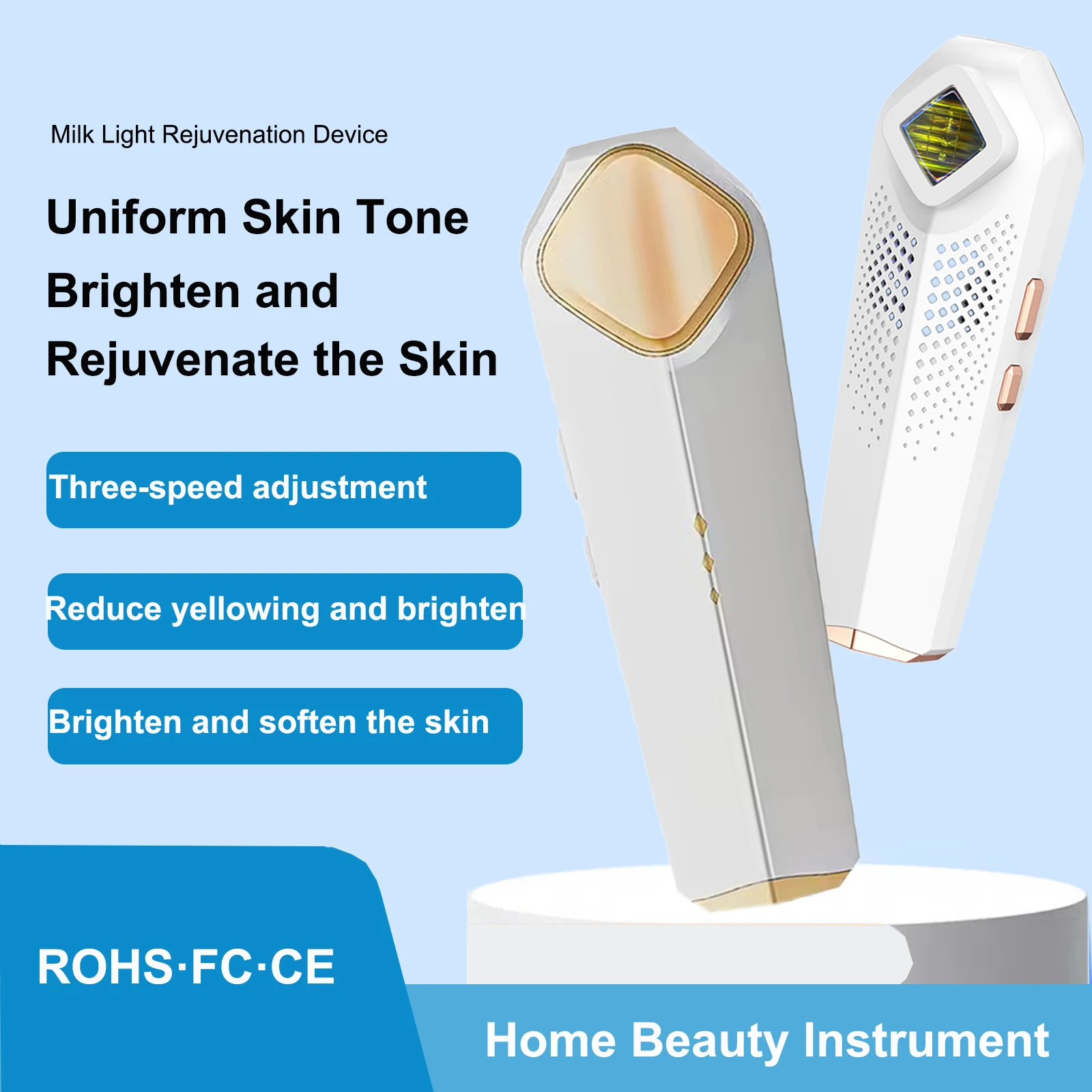 Novo ni leite luz 2 em 1 máquina de clareamento facial rejuvenescimento da pele dispositivo beleza redução rugas namorada cuidados com a pele presente