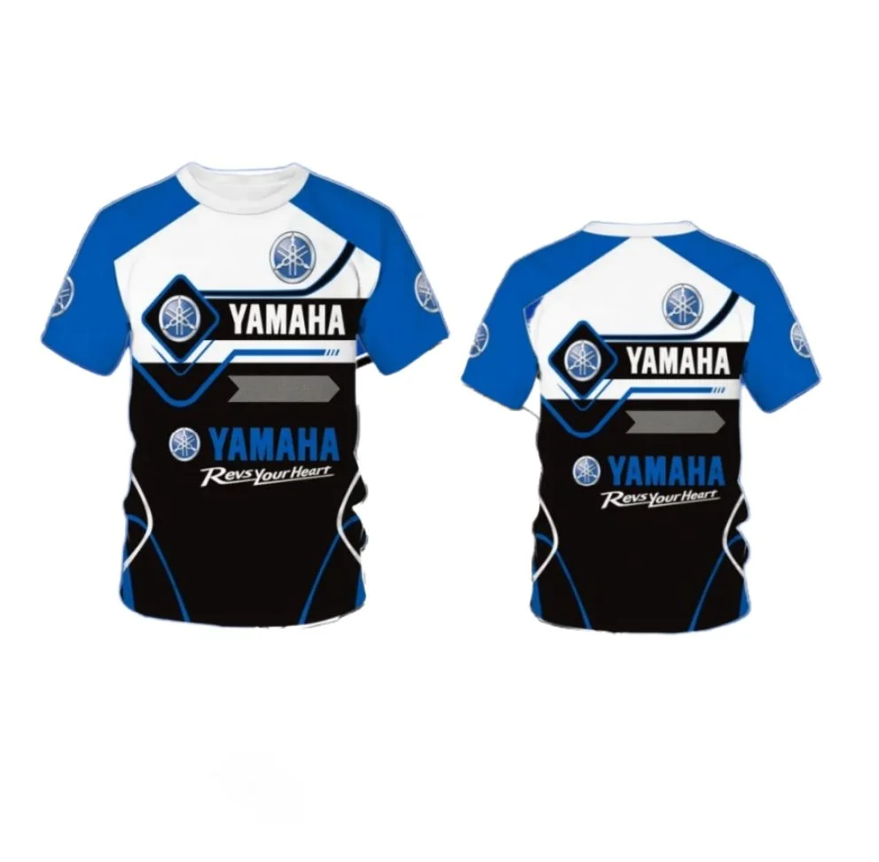 Nouveau t-shirt de course moto cross-country pour hommes, imprimé en 3D, de la marque Yamaha, à séchage rapide, respirant, col rond, pour le sport