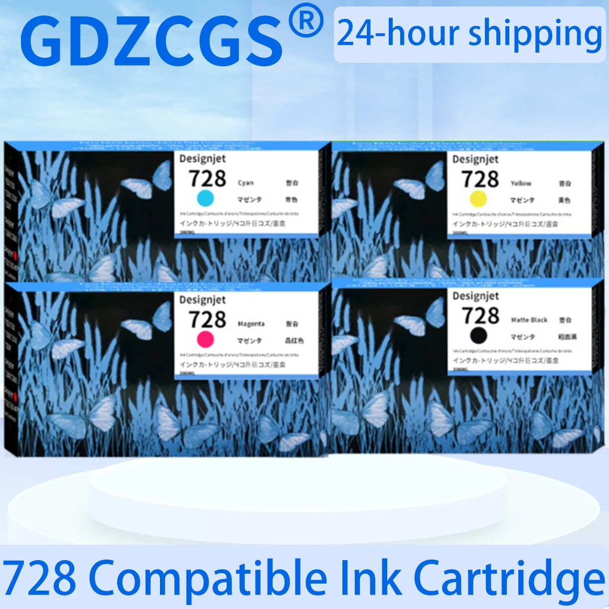 

Чернильный картридж 728 728XL для HP 728 HP728 F9J65A F9J66A F9J67A F9J68A, совместимый с принтером HP DesignJet T730 T830