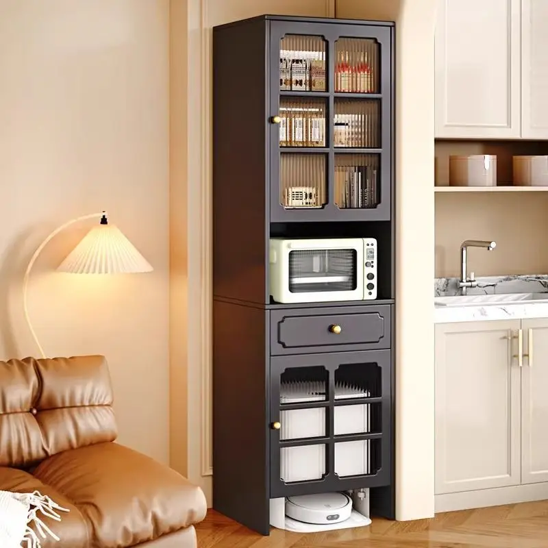 Side cabinet integrated against the wall Household kitchen Plate locker Living room stand cabinet Sweeping robot High cabinet Lo