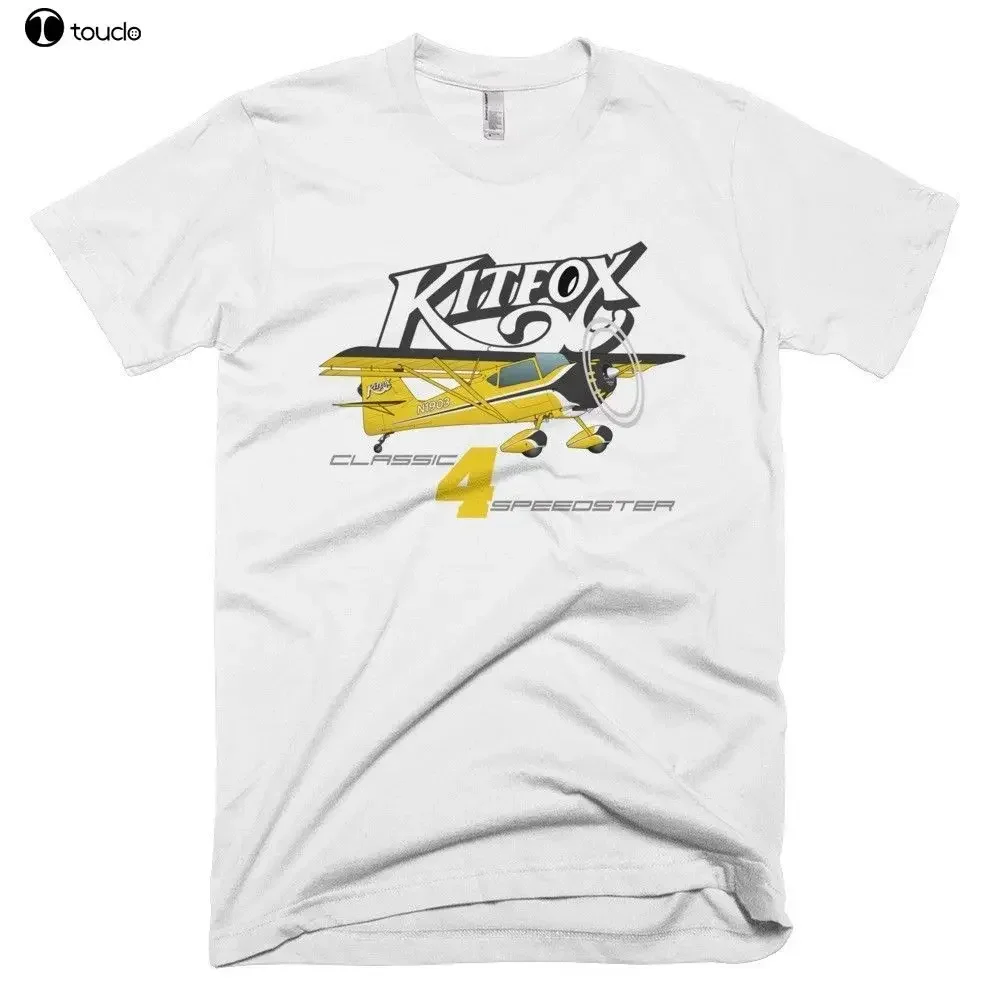 Camiseta 100% de algodón con estampado de avión Kitfox 4 Speedster para hombre, cuello redondo, personalizada con N #   Camiseta
