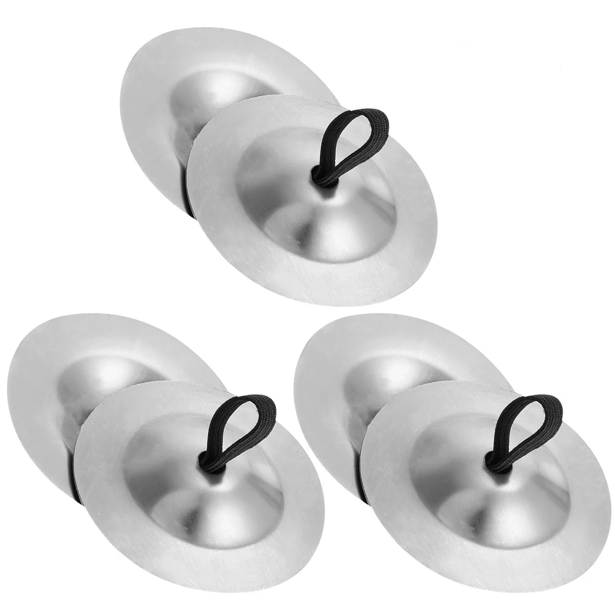 Platillos de cobre para dedo, peso ligero, duradero, Material de hierro, banda elástica, instrumento Musical profesional para danza del vientre, 6 uds.