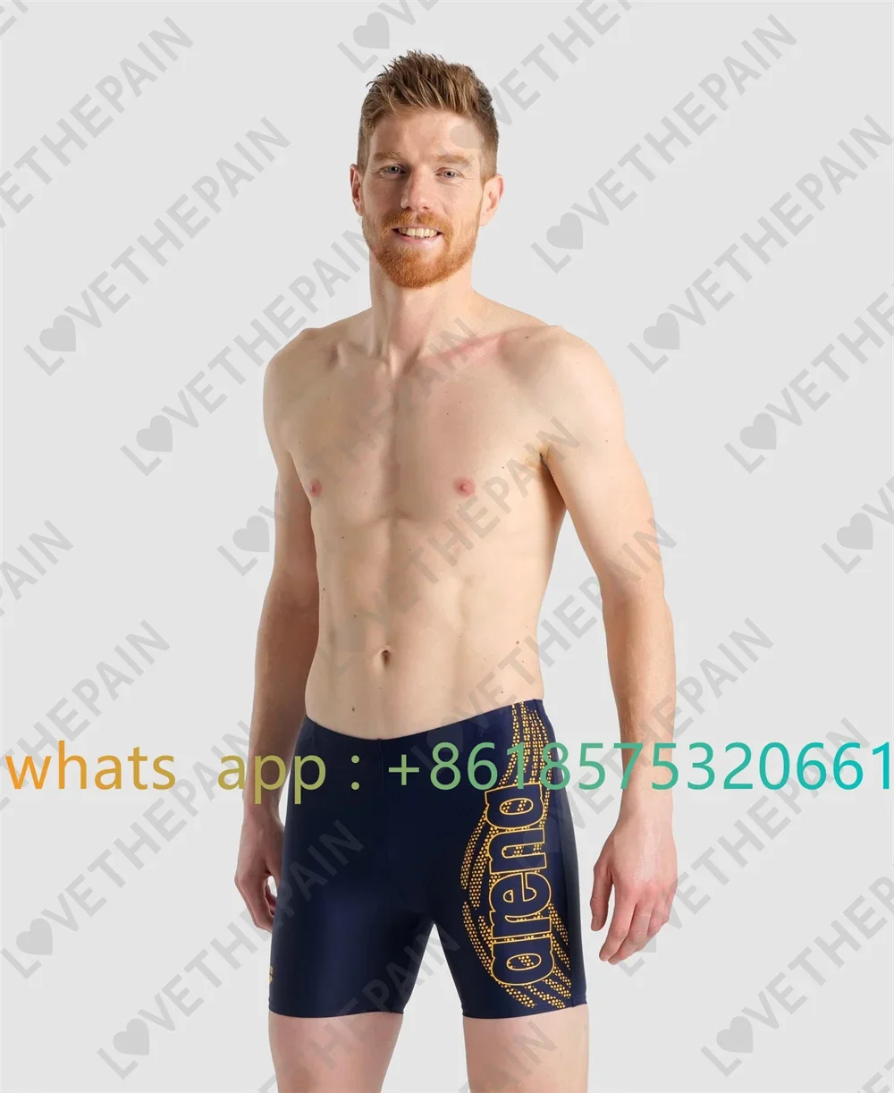 Men's Swimming Surf Shorts Swimsuit Swim Trunks Professional Summer Beach Tights Shorts Quick Dry Surf Swimming Sports Swimsuit