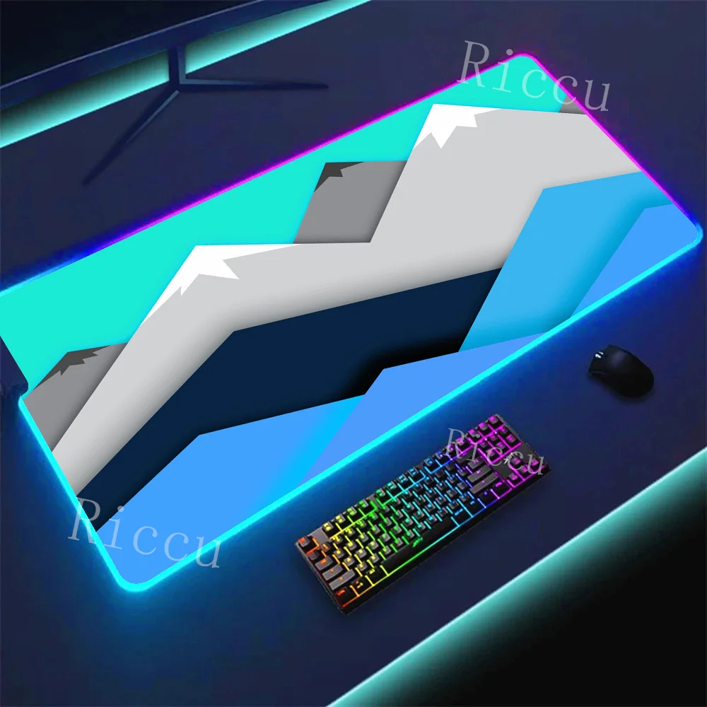 

RGB Mountain silhouette Gaming Mouse Pad Rug PC Mause pad Desk Mat Keyboard Pads Large Carpet Computer Table Mats XXL E-Sports