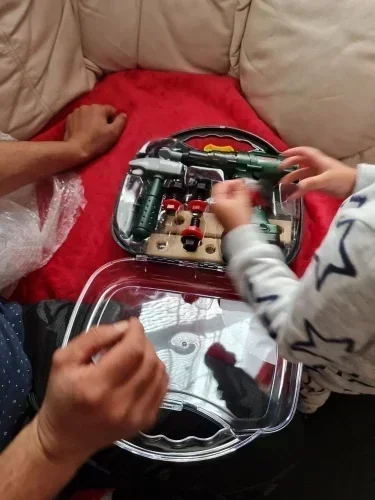 어린이 집 건물 프로젝트 수제 DIY 시뮬레이션 톱 퍼즐 장난감 수리 도구 모델 장식품 완벽한 아이 생일 선물