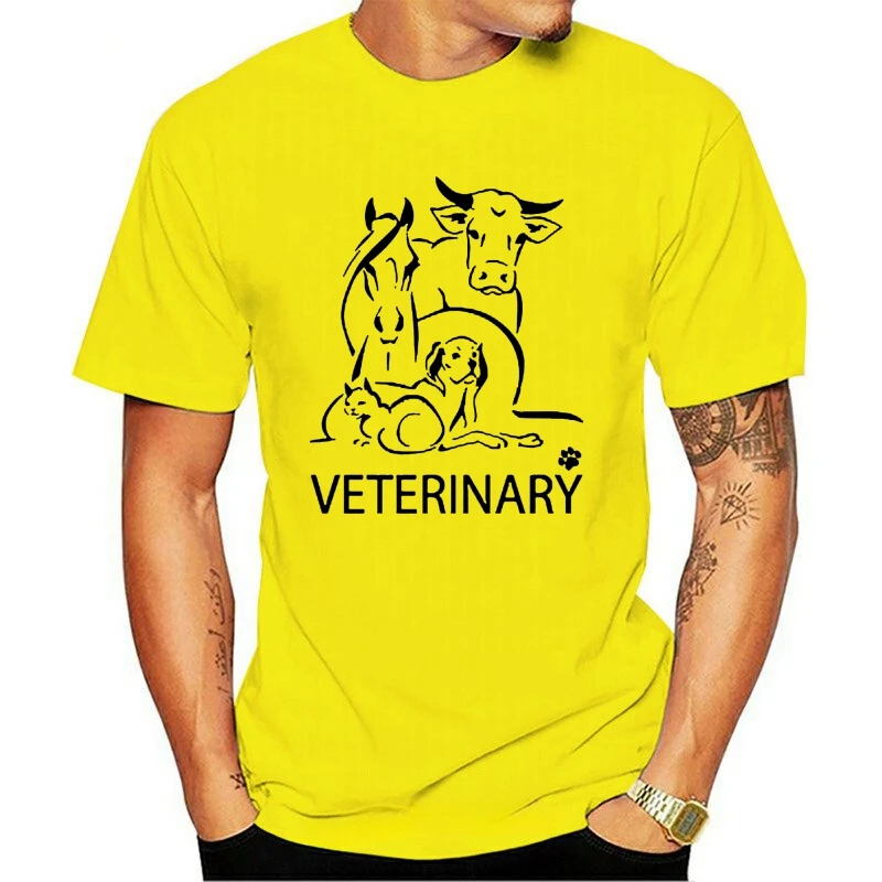 Man Clothing New Dog Cat Veterinary Pet Funny Print T-shirt Casual Men Cotton Short Sleeve T Shirt Hip Hop Tees Tops Harajuku St