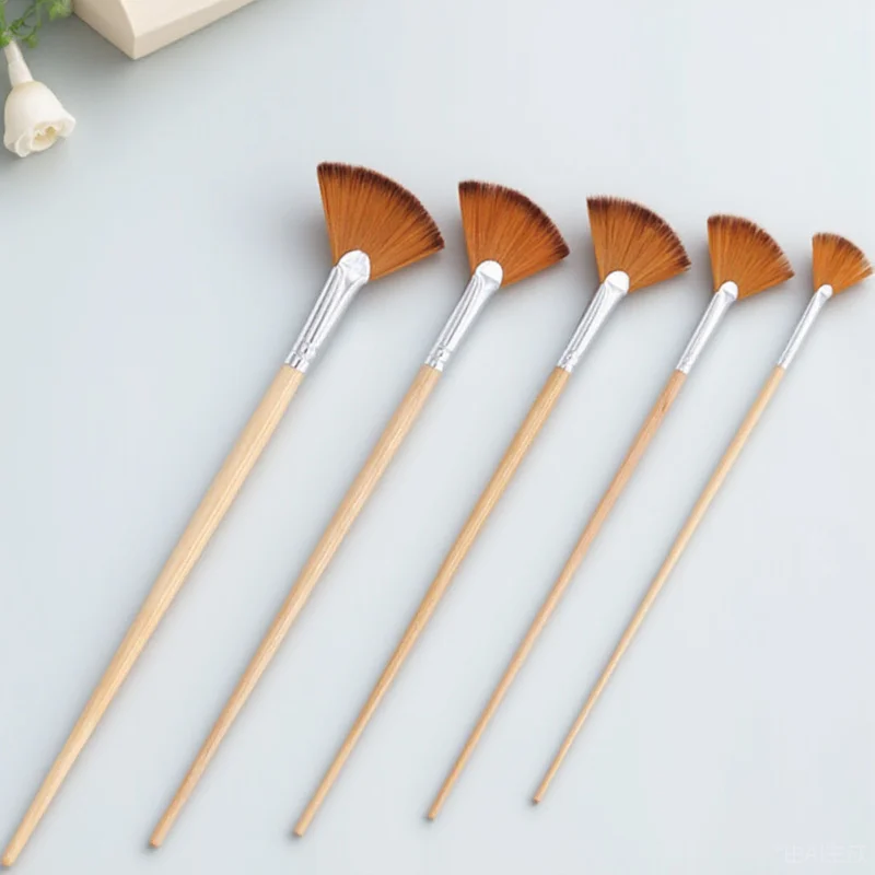 5pcs 휴대용 페인트 브러쉬 세트 다기능 팬 디자인 어린이를위한 전문 수채화 브러쉬 예술가 일일 그림