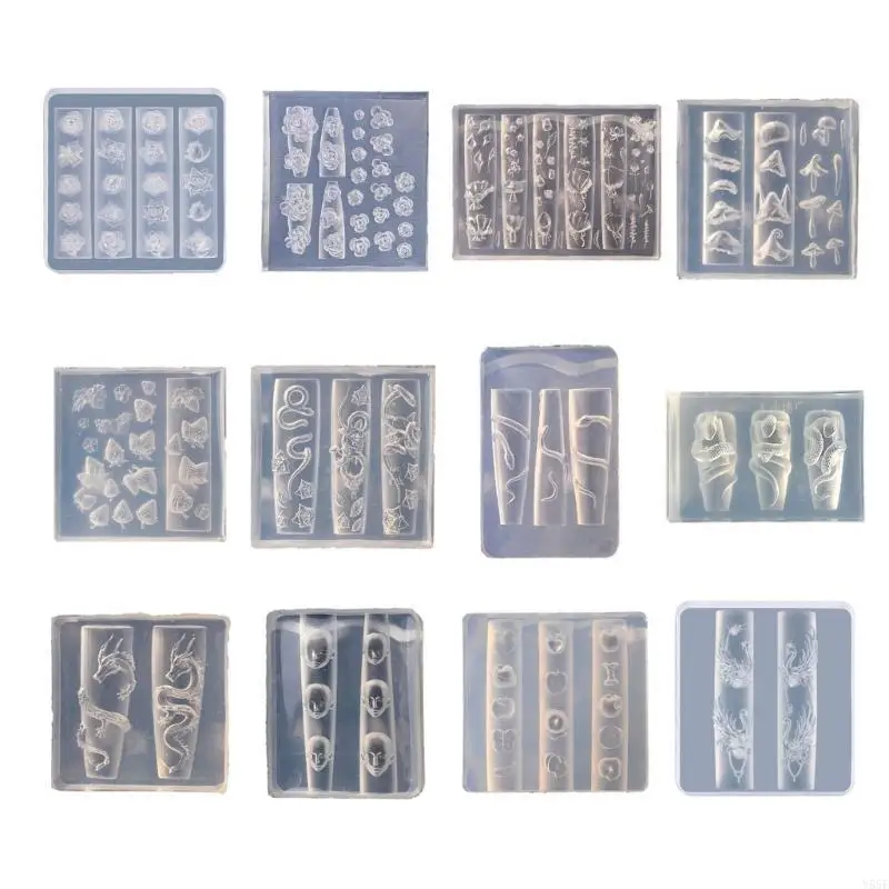 

Y55F Rose Flower Art Art Perfect Art Tool Tool Шаблоны искусства для энтузиастов красоты и салонов для ногтей