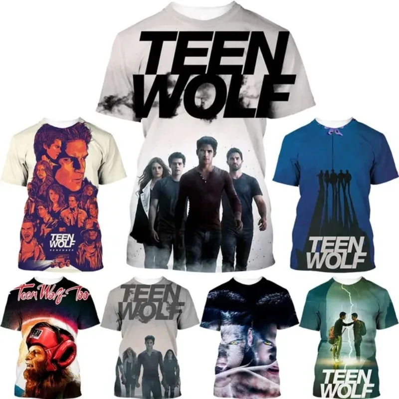 Summer Fashion TV Series Teen Wolf Men\'s and Women\'s Fashion 3d T-shirt Unisex Top Short Sleeve