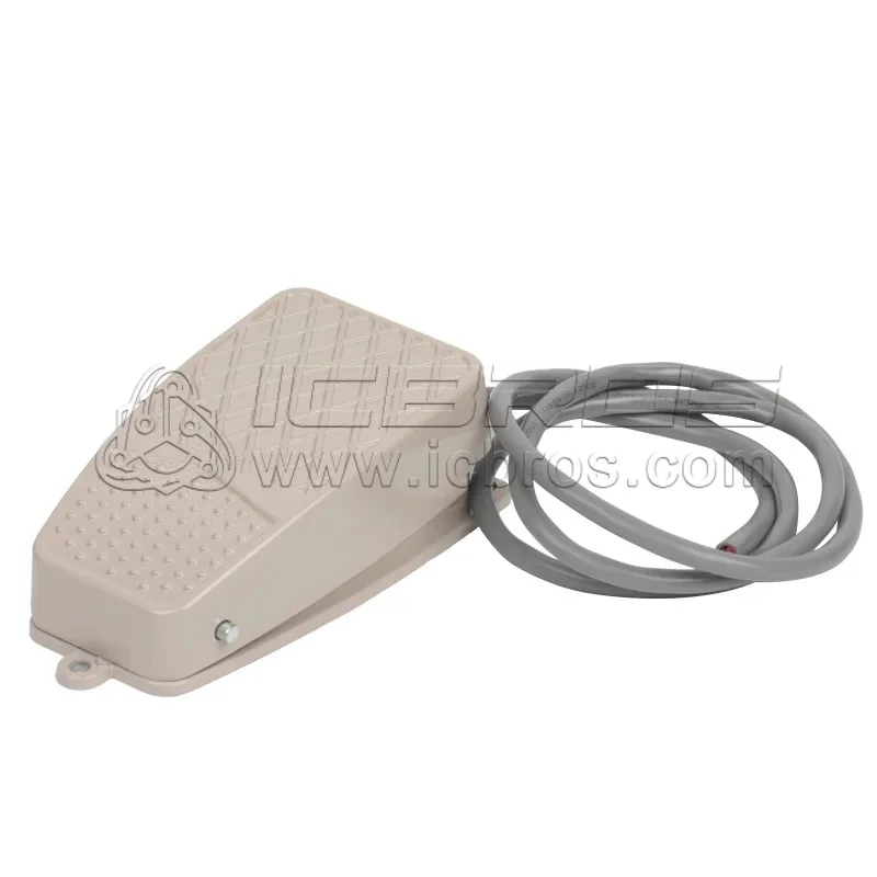 TFS-2 AC250V 10A Green SPDT NO NC Nonslip Metal Momentary Power Foot Pedal Switch TFS-2, Foot Switch With Wire 1 Meter