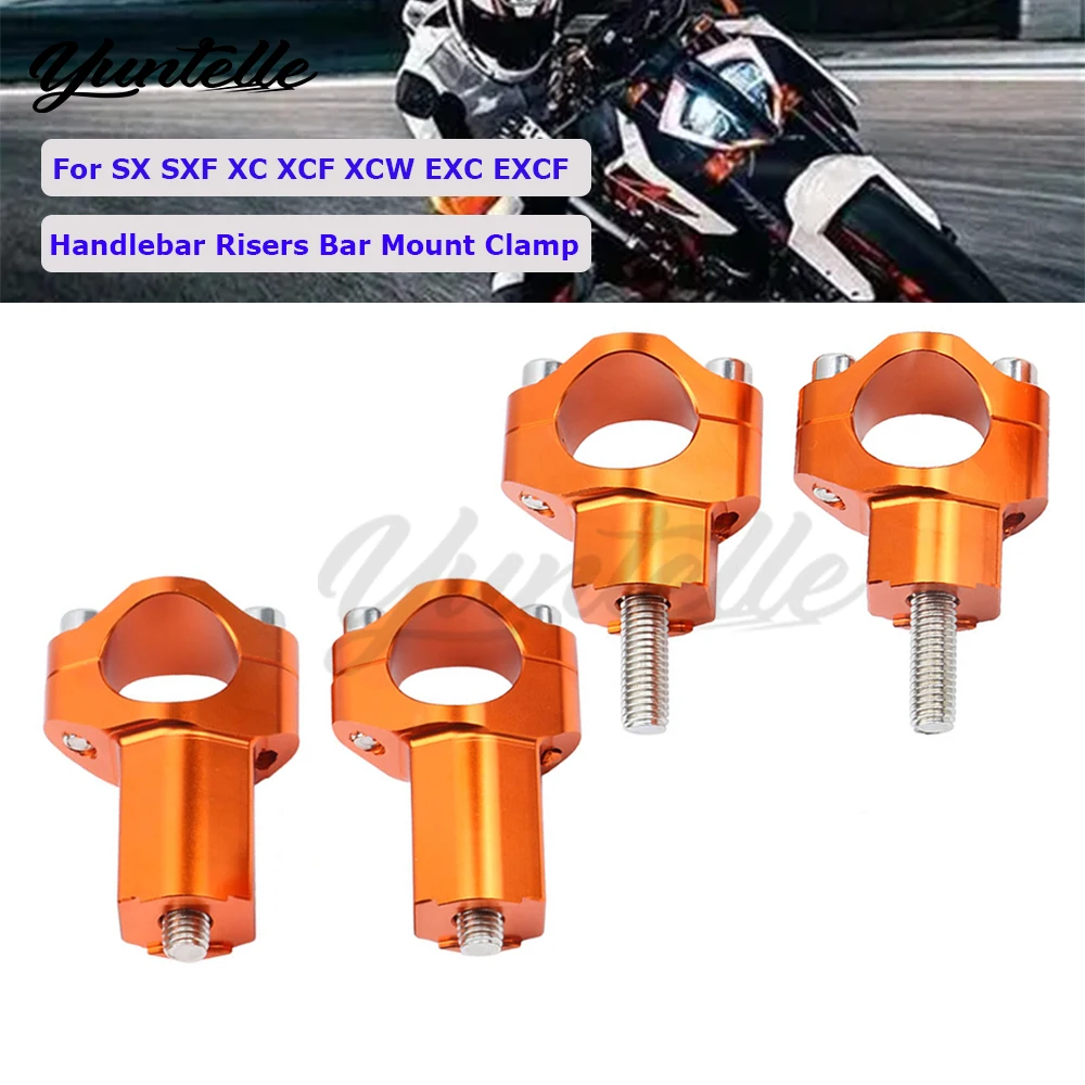 

Motorcycle 28mm CNC Handlebar Risers Bar Mount Clamp For SX SXF XC XCF XCW EXC EXC-F 125 150 200 250 300 350 400 450 500 690 790