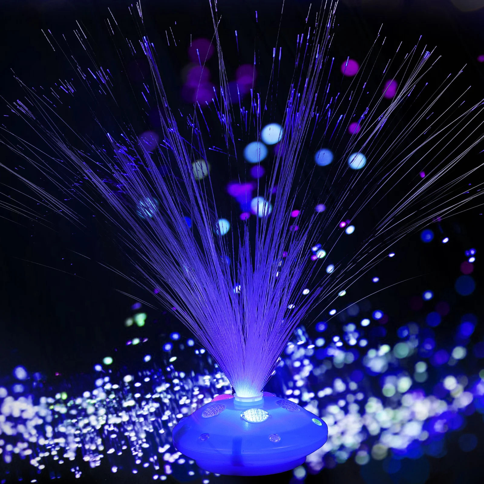 

1 Set Of Remote Control Optical Fiber Decorative Night Light For Bedroom Home Desktop Lamp Chic Small Tabletop Light