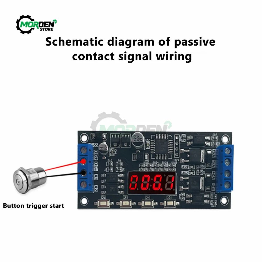 12V 24V High-Power Mos Tube Field Effect Tube Delay Time Relay Module Timing Loop 2 Channel Switch Control Relay Board　