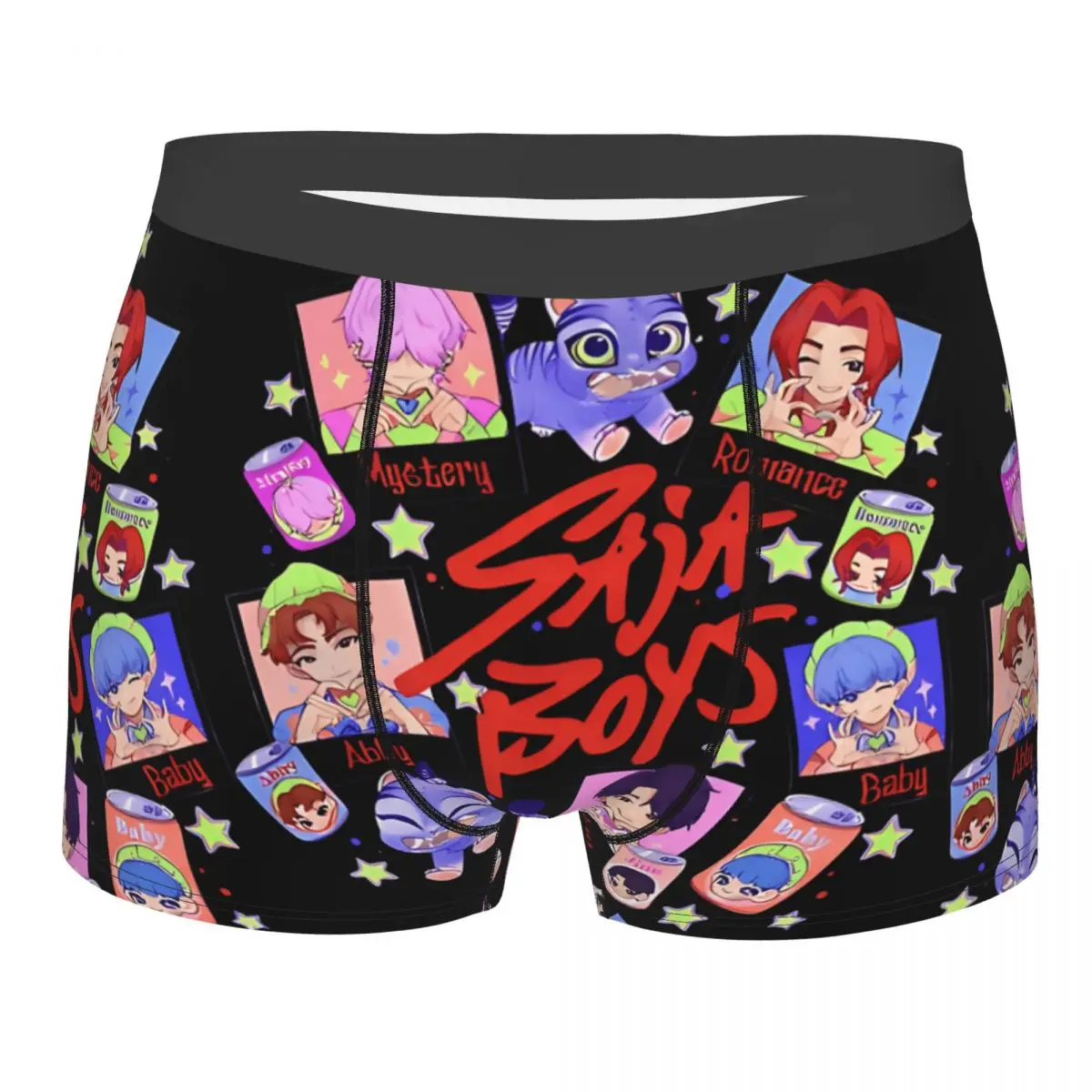 

Saja Boys Band Kpop Demon Hunters Вдохновленный фильмом Huntrix Trunk Pouch Нижнее белье Модные трусы-боксеры с принтом Удобные мужские трусы