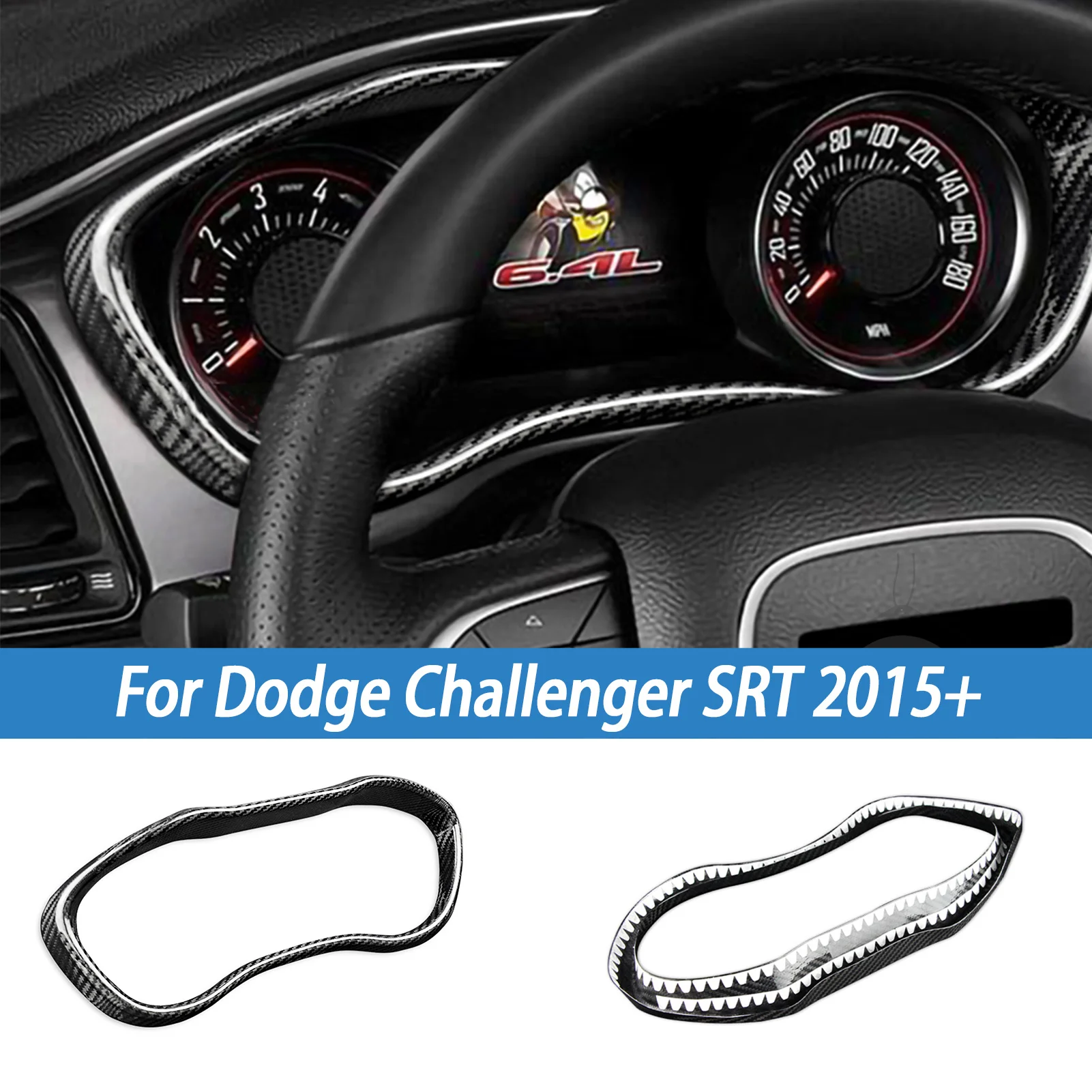 

Real Carbon Fiber Trim For Dodge Challenger SRT 2015+ Car Interior Accessories Steering Speedometer Instrument Panel Cover