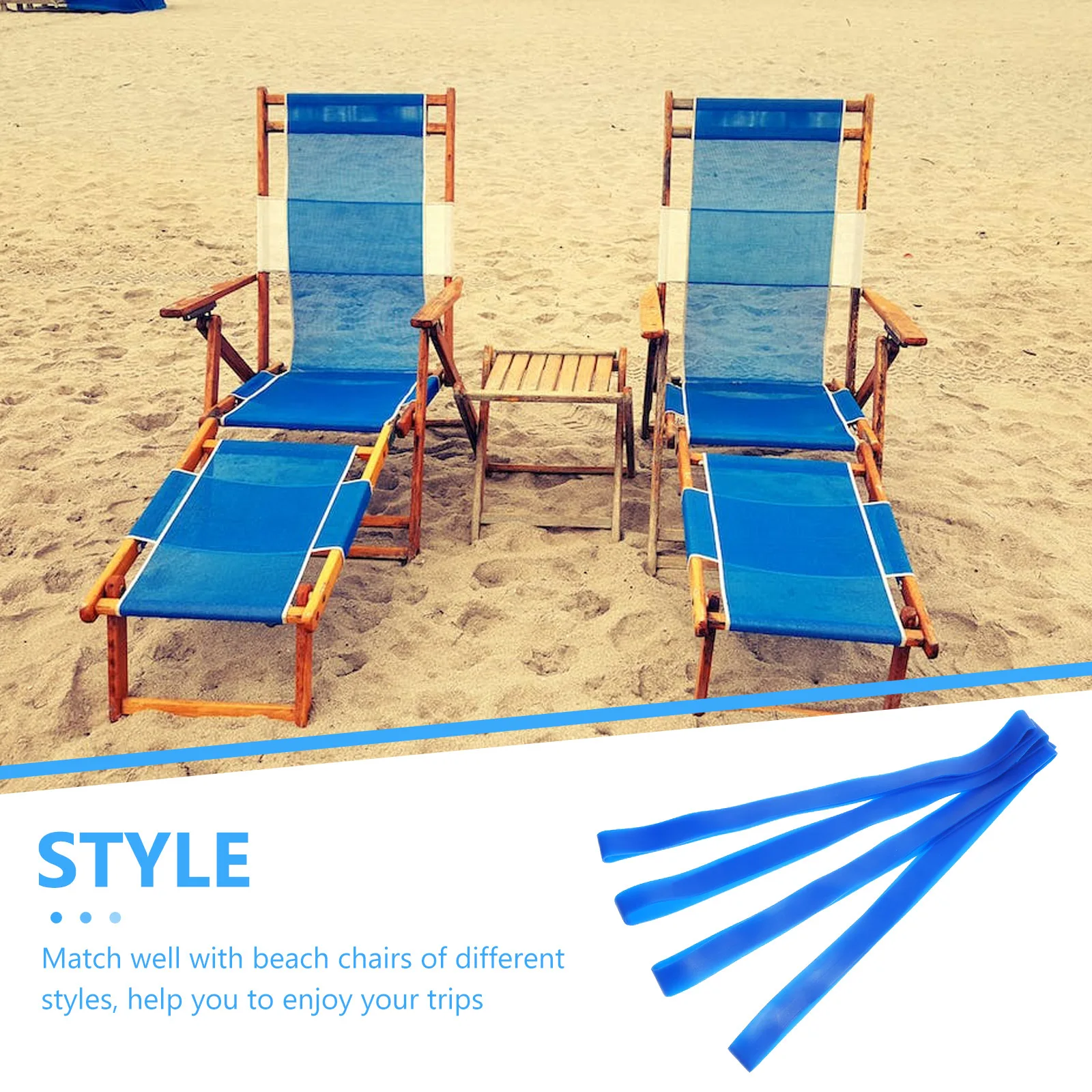 

4Pcs Beach Chair Towel Bands Silicone Stretchable Durable Towel Straps for Travel Camping Pool Party Beach Accessories