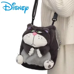 Anime Kawaii Disney Cute Cartoon Lucifer Cat Plush Backpack Autumn Winter Girls Dolls Crossbody Bag Funny Shoulder Messenger Bag