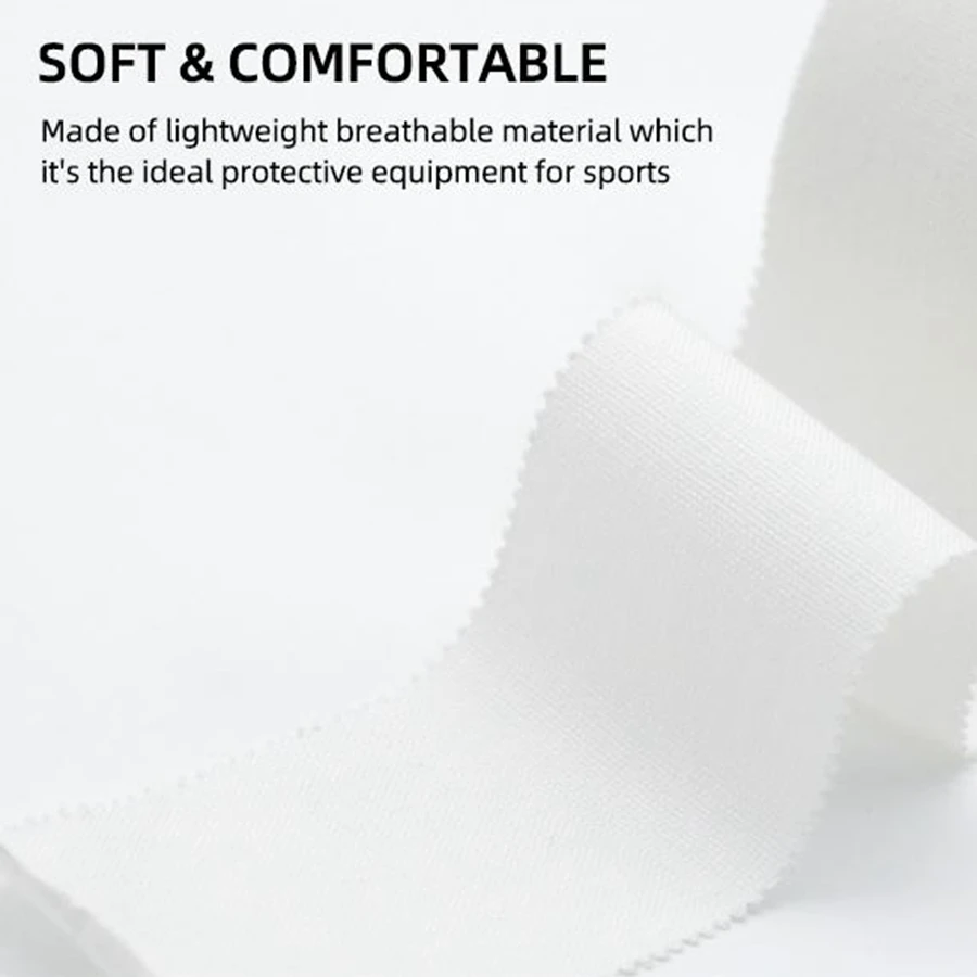 Kindmax Sports Tape 1.3-5cm*13.7m White Athletic Bandage for Trainers Fitness First Aid Injury Wrap for Fingers Ankles Wrist