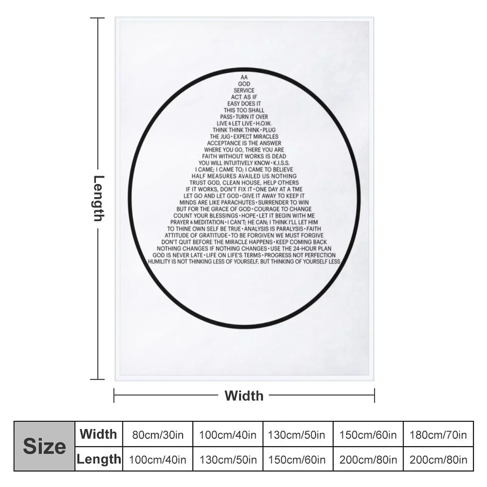 Alcoholics Anonymous Symbol in Slogans (A.A.) Throw Blanket Quilt Decorative Throw Luxury St manga Soft Big Stuffeds Blankets