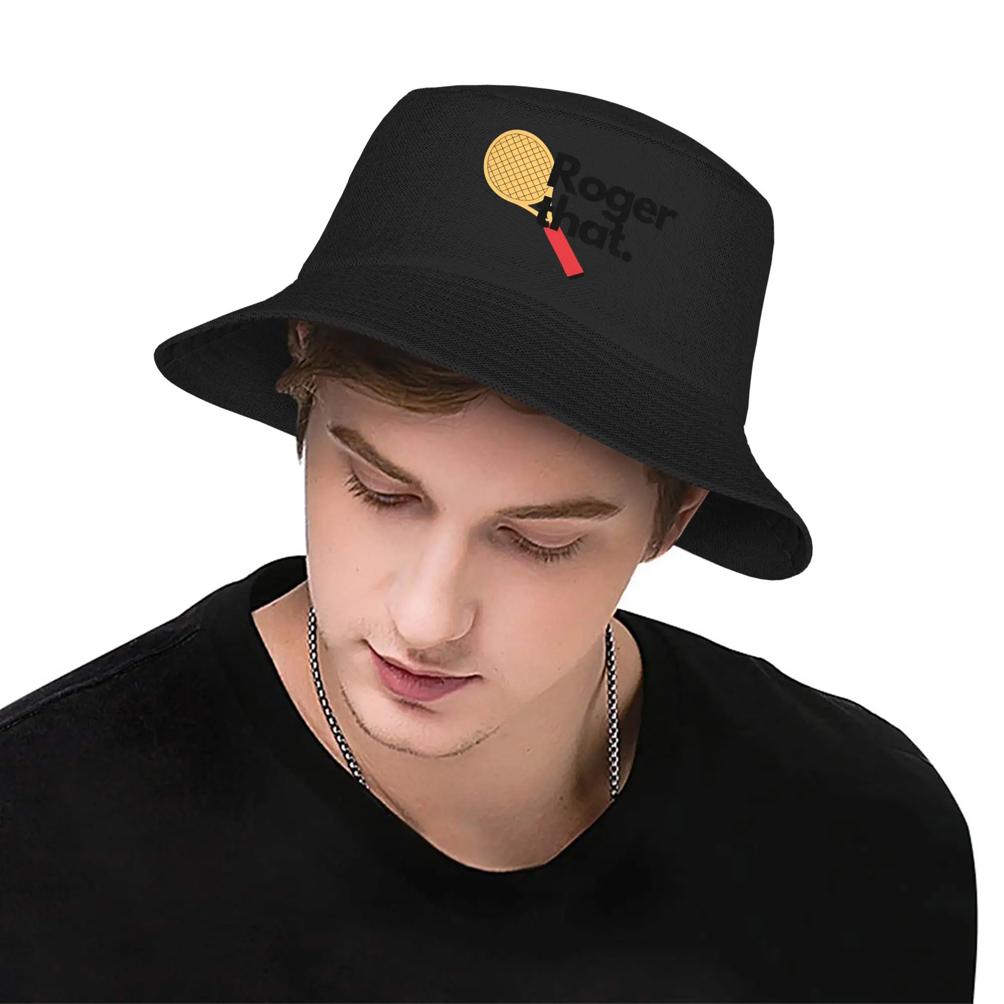 Team Roger Federers Bucket Hat  Outdoor Fisherman Caps For Women Fashion Beach Travel Sunscreen Hats Foldable Printed Cap