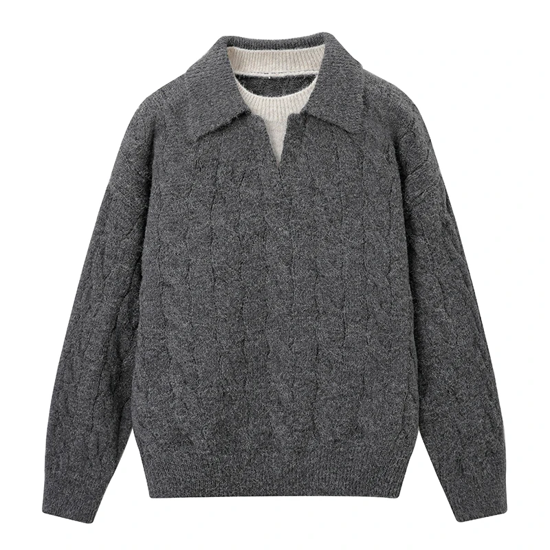 

Men's Outdoor Comfortable Versatile Breathable, Casual Collar Knitted Top Autumn/Winter Fashion Trend Warm Hoodie Sweater