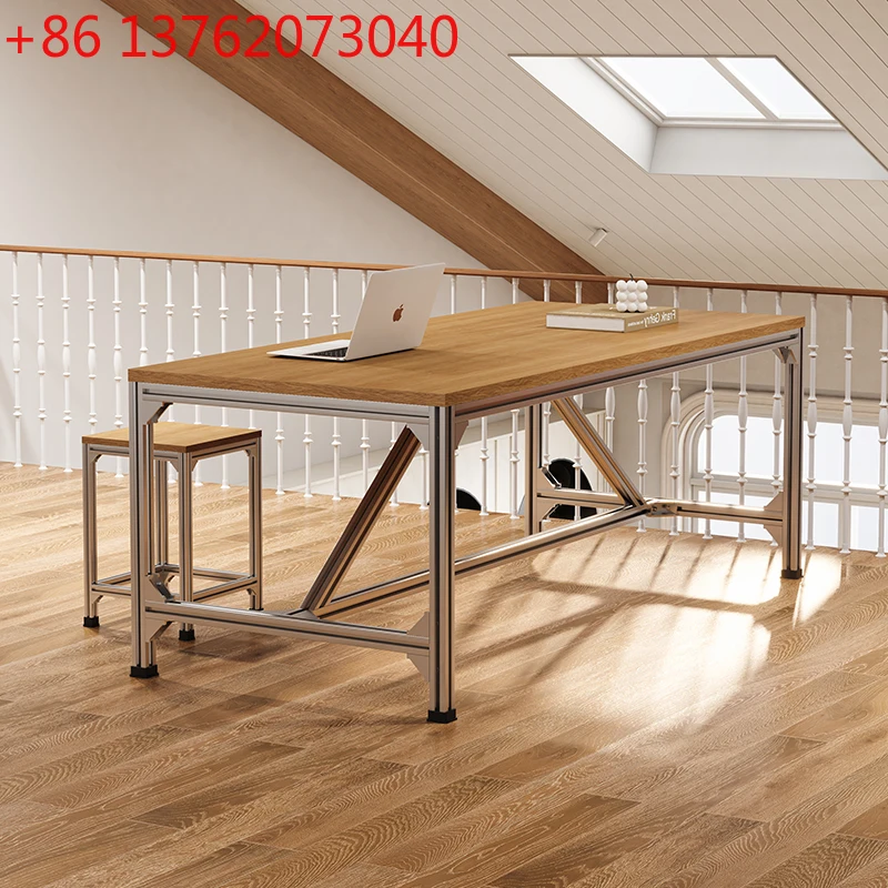 

Simple conference table, aluminum profile computer table, desk modern large strip table