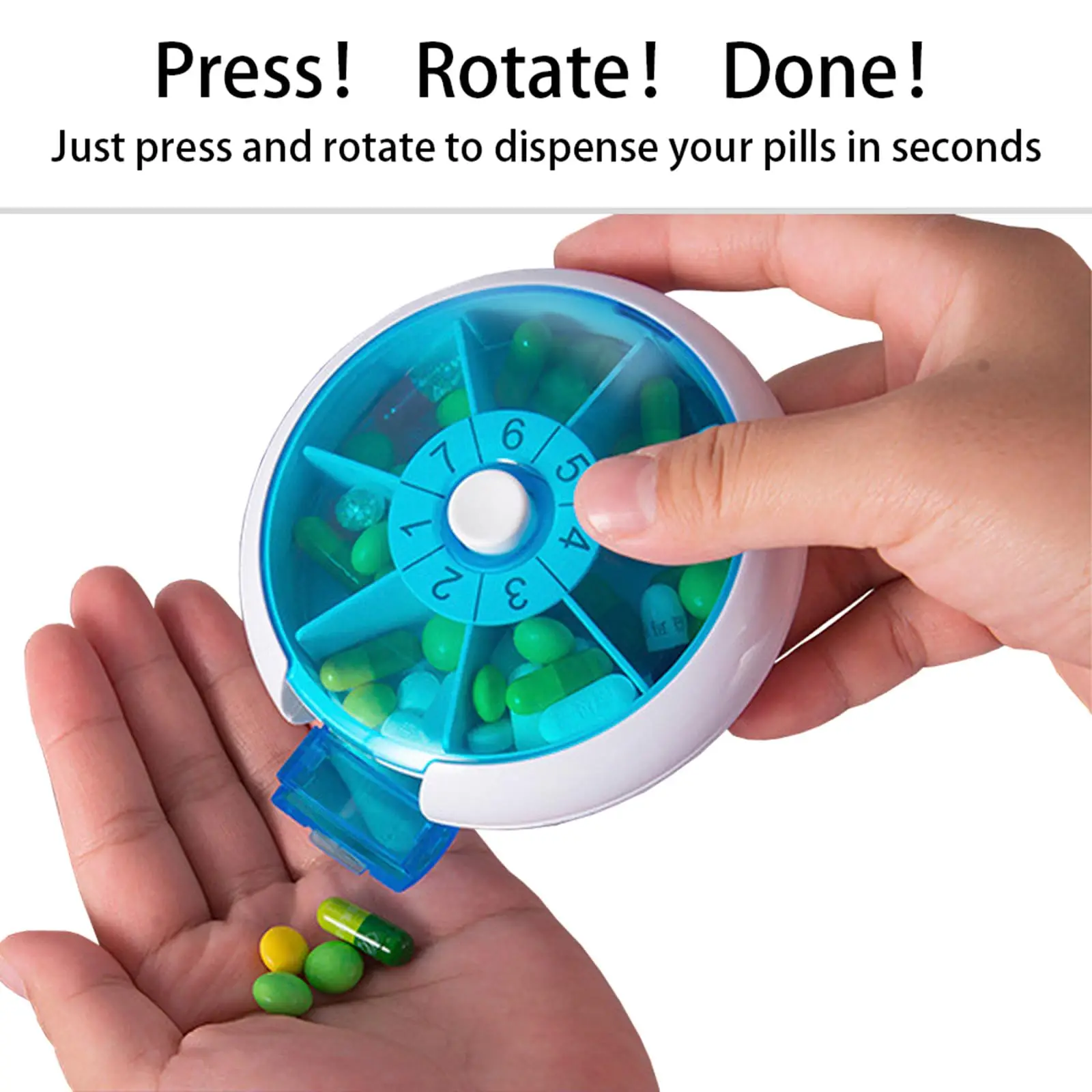 Weekly Medicine Pill Organizer Essentials for Pills & Supplements Vitamin Container Medicine Dispenser Points Drug Carry