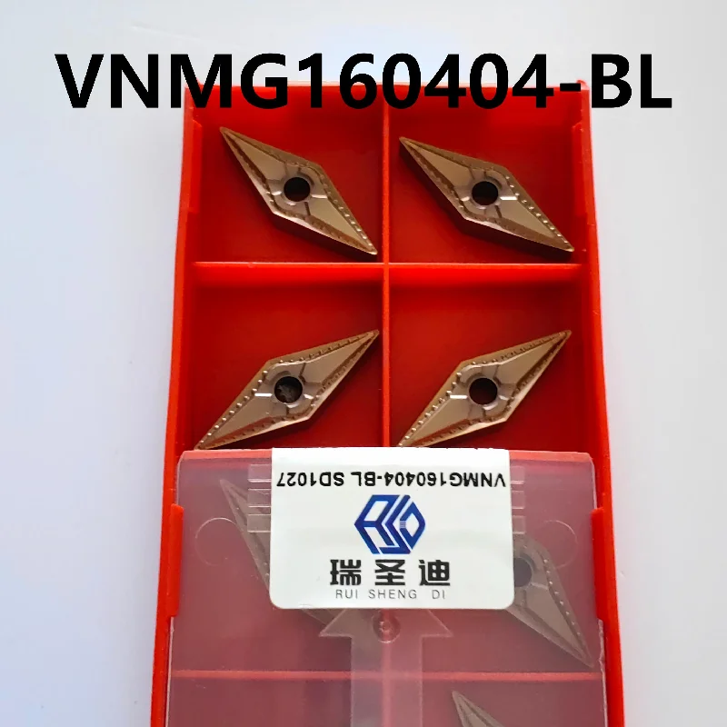 VNMG160404/08 35°Rhombic Finishing Inserts CNC Lathe Carbide Bits Stainless Steel Root Cleaning Turning Tools