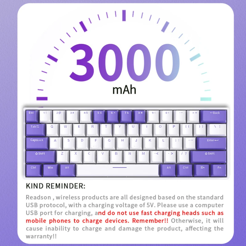 Mechanical keyboard wireless RGB bluetooth key board gamer mini 60% keyboards gaming pc portable hot swappable Keypad
