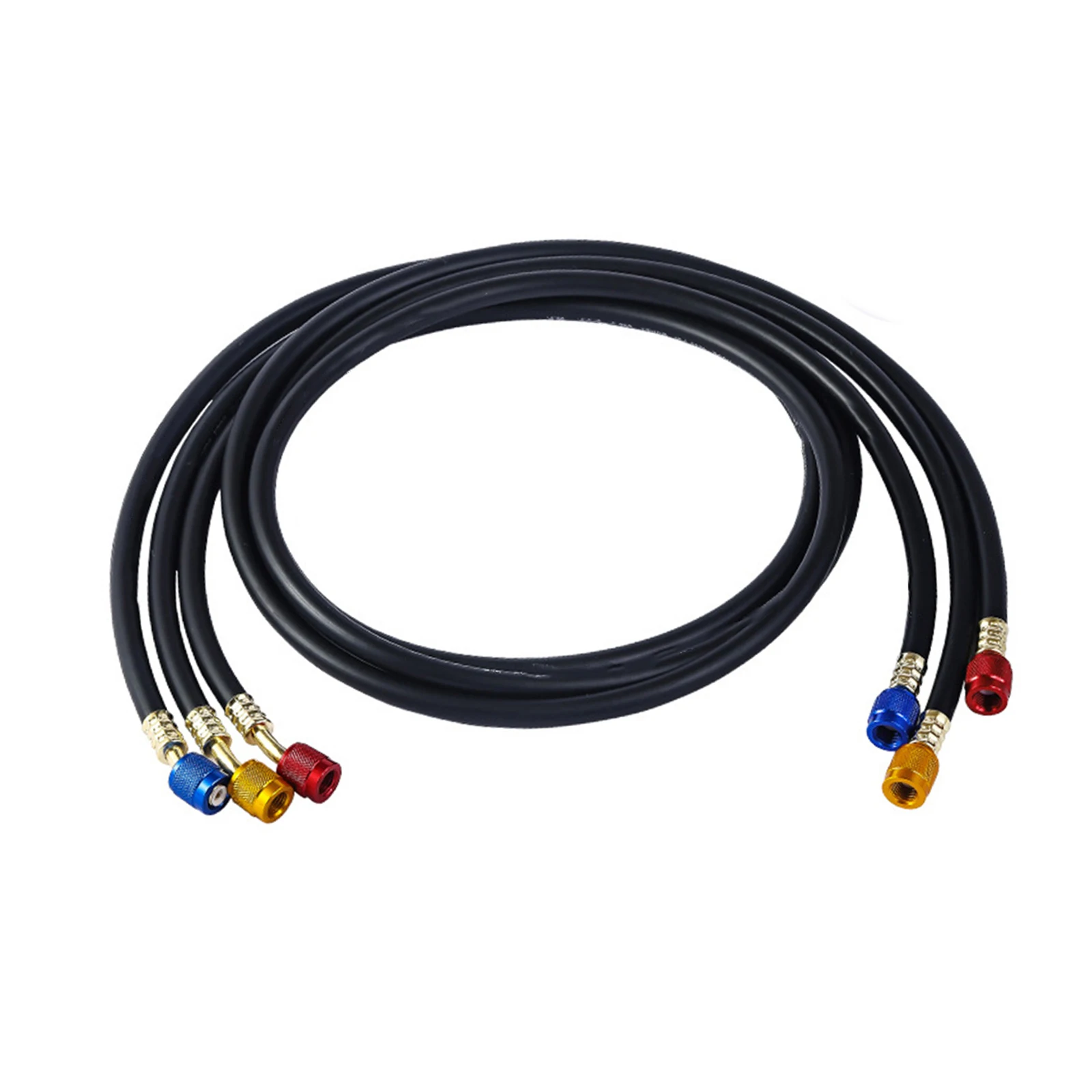 3pcs 51 Inch /Dual /Coolant /Tube 1/4 Inch For R134 R22 Automotive Air Conditioning Recharge Kit High Pressure Hose Line