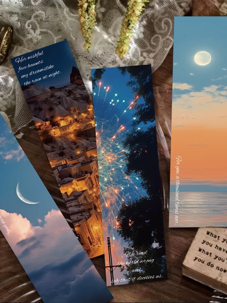 Imagem -03 - Roaming The World Lovers Bookmark Literary Landscape Paper Card Páginas de Leitura Marca Livros Presentes Criativos para Estudantes 30 Pcs