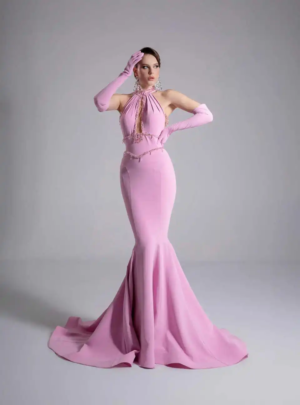 Elegan Prom Dress Sleeveless Shine Crystals Prom Gowns O-Neck Sequins Beads Appliques Shiny Lace Luxury Evening Dress Customized