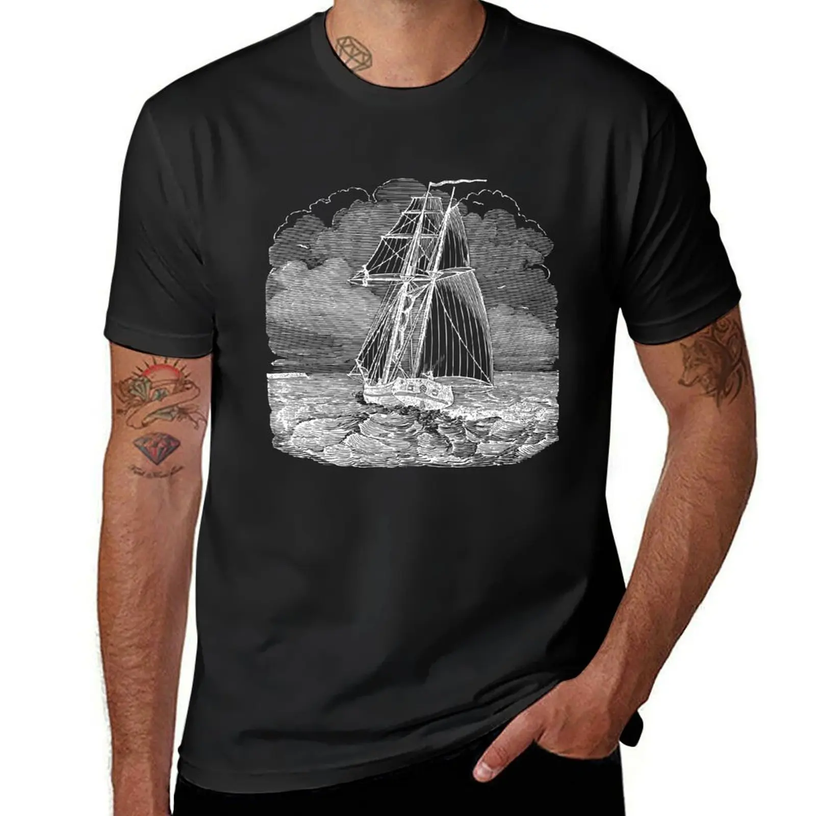 sailboat T-Shirt for a boy customizeds oversized boys whites tshirts for men