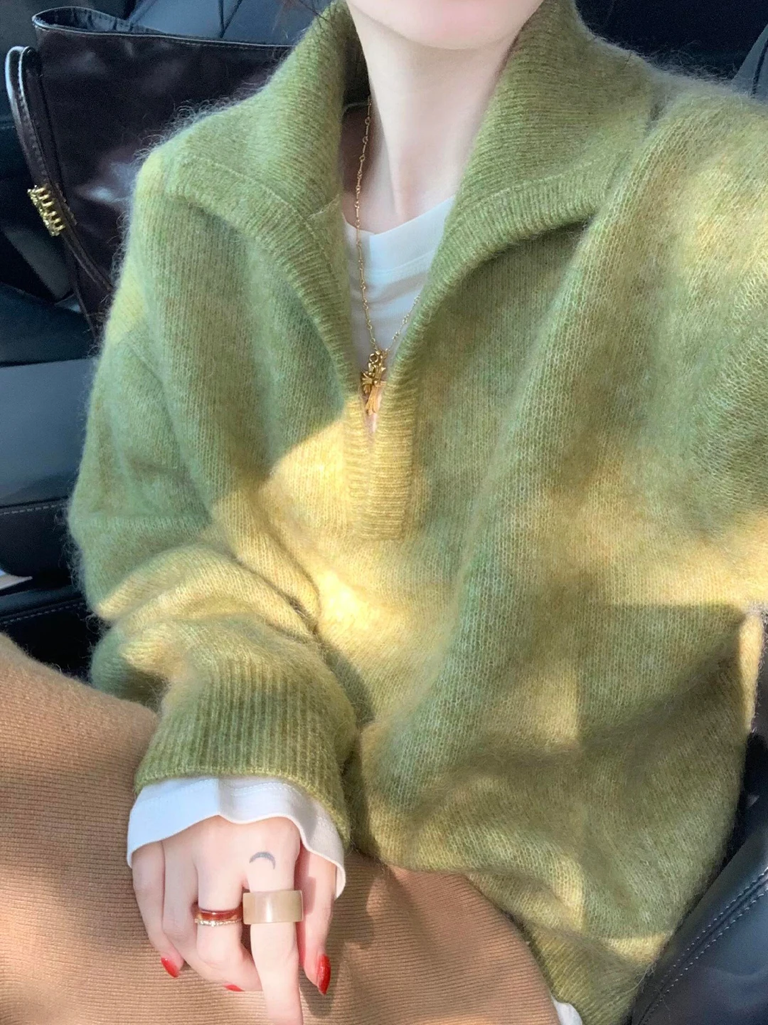 

Вязаный свитер с откидным воротником для женщин, осенне-зимняя новинка, верхняя одежда, базовый элемент гардероба, красивый трикотаж, длинные брюки