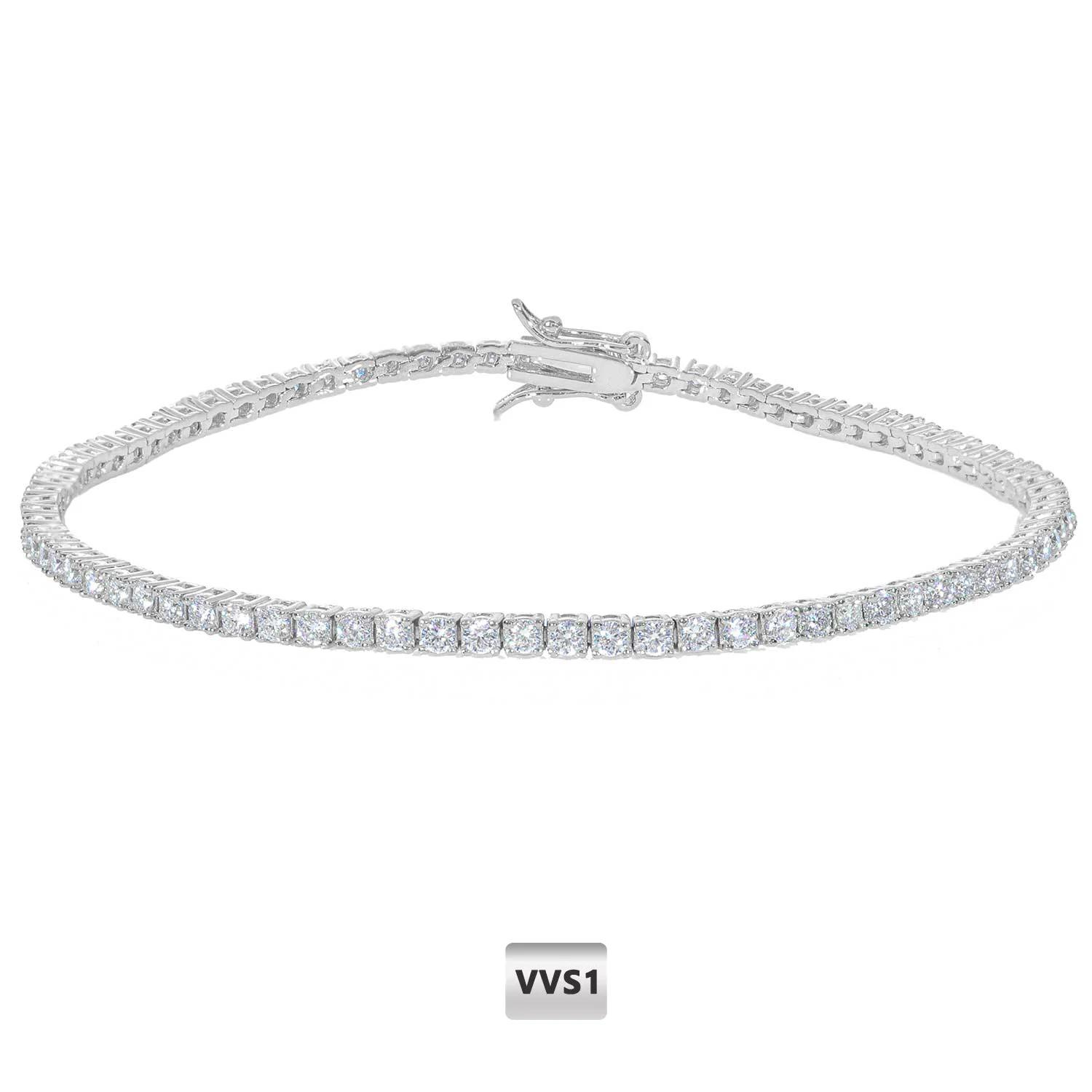Nuoya 2mm Moissanit Tennis-Armband Messing 18k Vergoldet VVS Labor-Diamant mit GRA-Zertifikat für Männer und Frauen Großhandel