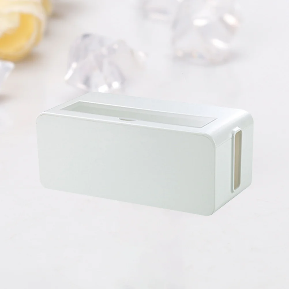 صندوق إدارة الكابلات منظم المقبس البلاستيكي الأبيض مقاس M لتنظيم الكابلات واللوازم المنزلية #4