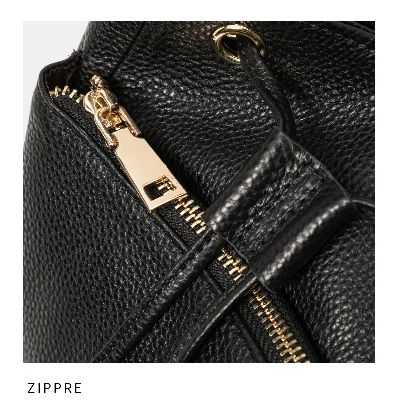 Damen-Rucksack aus genarbtem Leder, Mini-Rucksack mit Kordelzug und goldener Schnalle, lässiger Tagesrucksack für Damen, ideal für Arbeit und den täglichen Gebrauch – Detail 15