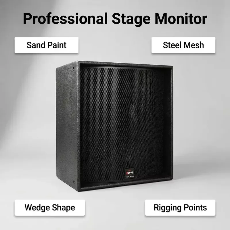 15 Inch Professional Subwoofer 600W RMS High Sensitivity DJ Stage Speaker MDF Cabinet 8 Ohm Audio System for Live Performance