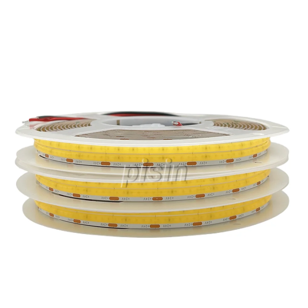 10m 24V Double Row COB LED Strip Light High Density 600LEDs/M Linear Dimmable Flexible tape 3000K 4000K 6000K for Room Decor
