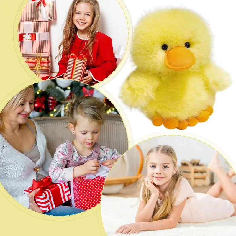 Canard en Peluche Jaune Doux et Mignon pour Décoration de Chambre d'Enfant, Oreiller, Câlin, 9.84 Pouces