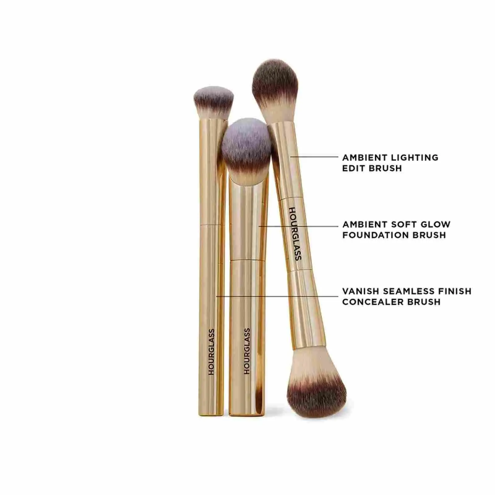 CHICHODO Makeup Brush Set (Hg3 Tube Set) Double-ended Brushes Stippling Brush  Contour Brush With soft Basf bristles