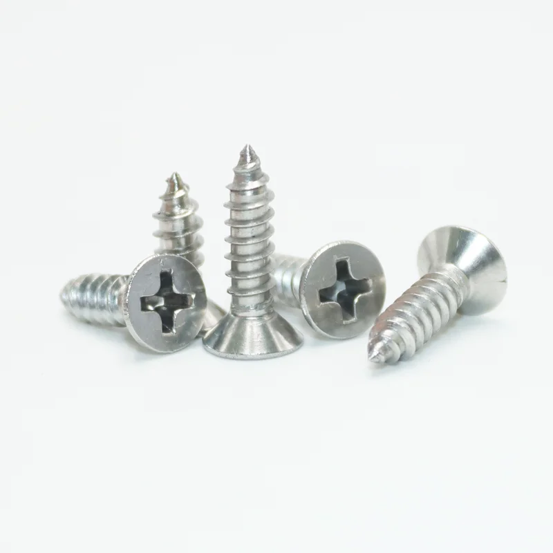 950p M2 M3 M4 Countersunk Head Tapping Screws A2 304 Stainless Steel Small Cross Phillips Flat Head Self-tapping Wood Screw Kit