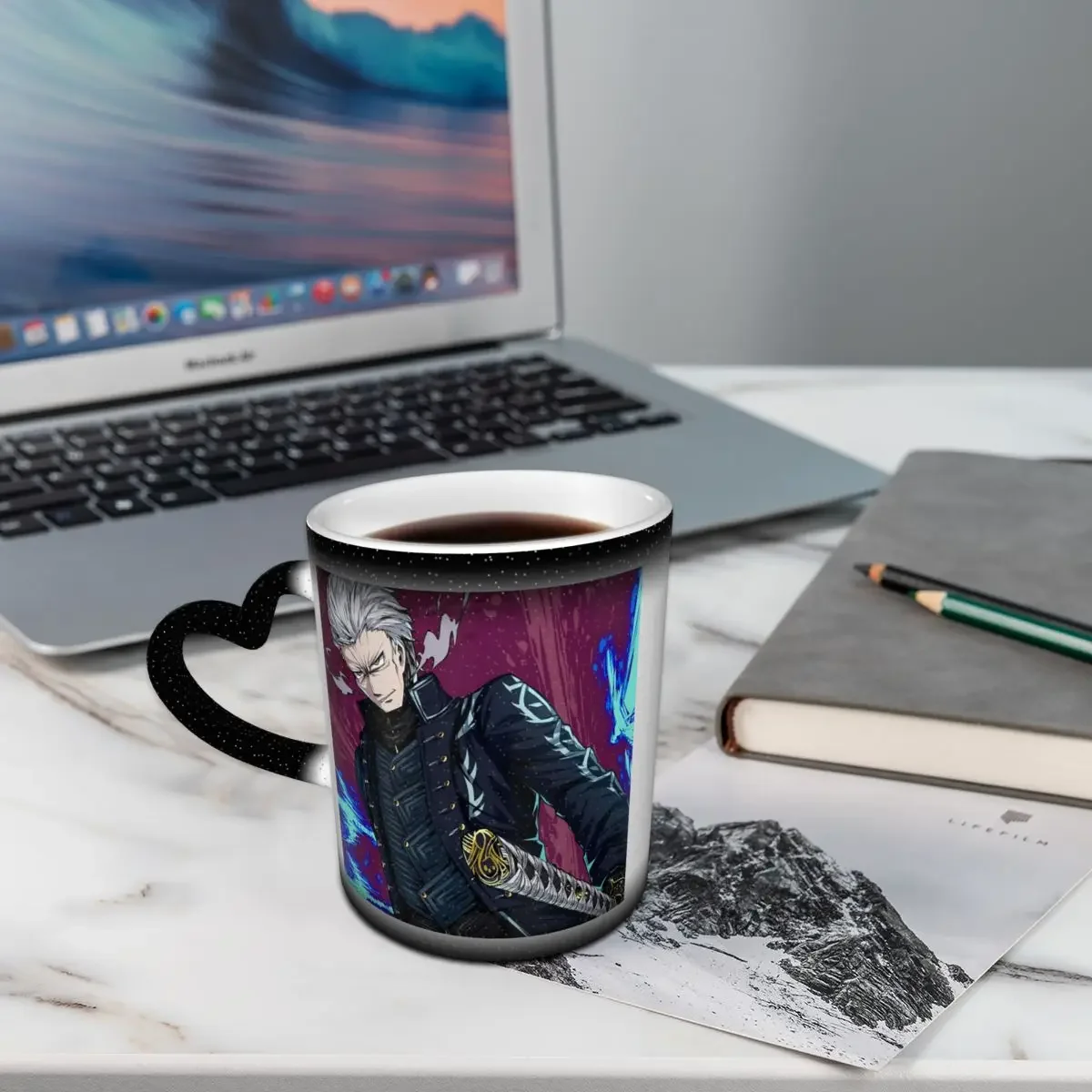 Vergil From The Devil May Cry Series Mug Funny Ceramic Coffee Cups Tea Mugs Milk Cup Drinkware Gift for Woman Man