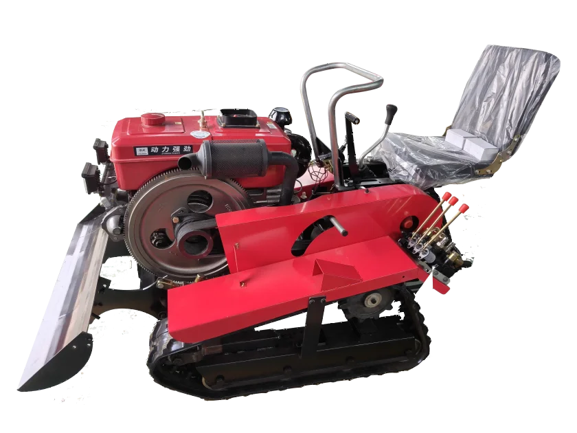 New Agricultural Diesel Rotavator 40 HP Small Four Wheel Sit-On Crawler Rotavator for Farm