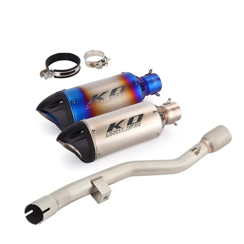 

Slip On For YAMAHA WR125R WR125X 2009-2017 Motorcycle Exhaust Muffler Escape Stainless Steel Mid Connect Pipe NO DB Killer