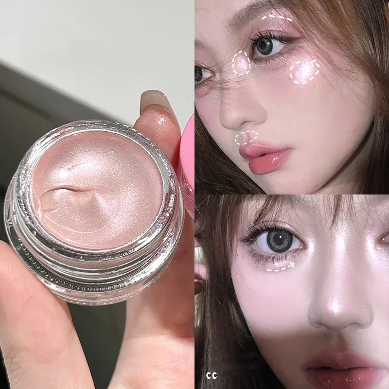 Glitzer flüssiger Lidschatten wasserdicht perlmutt glänzend Lidschatten aufhellen liegende Seidenraupe Make-up Highlight Mehrzweck kosmetik