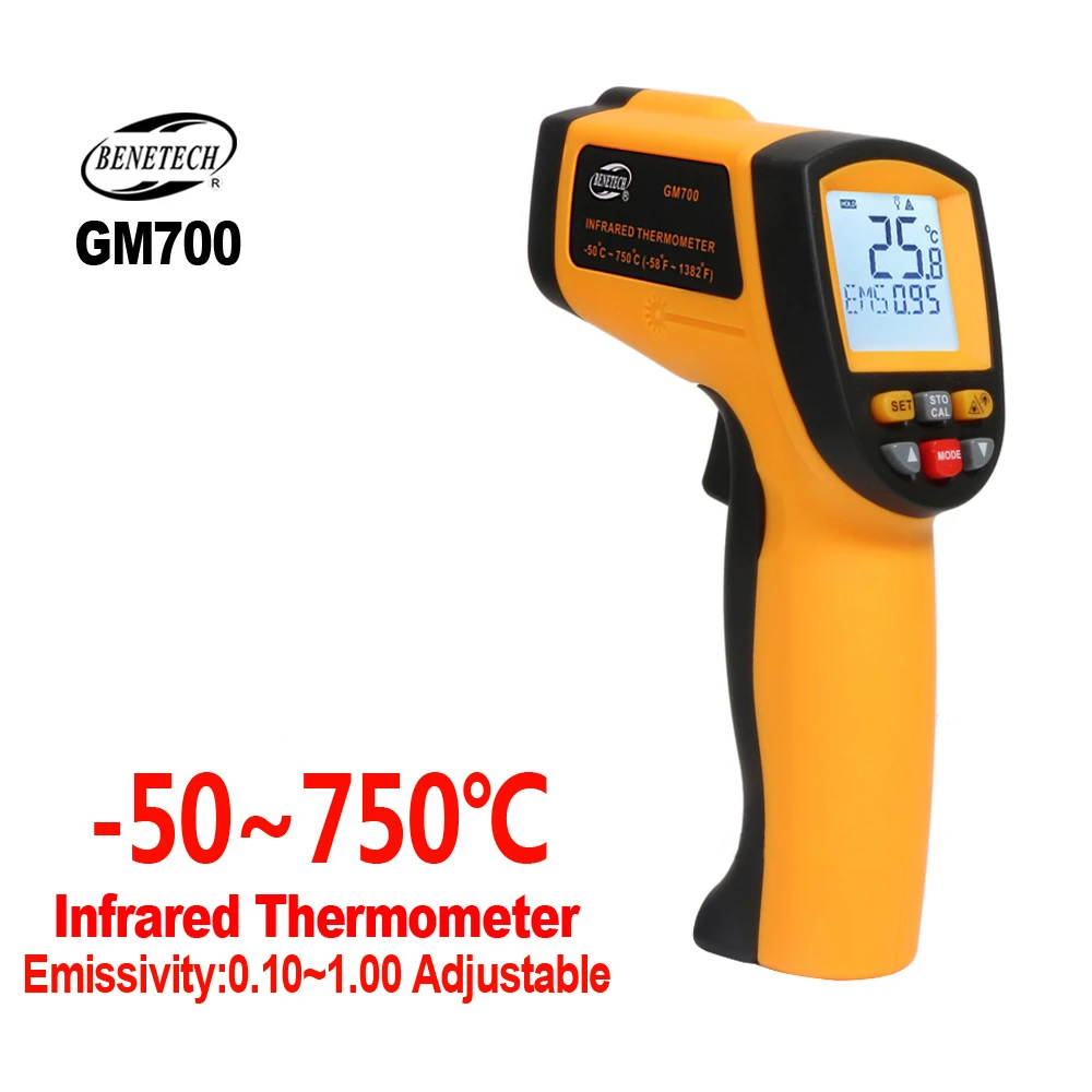 BENETECH gm Infrared Thermometer Thermal Imager Handheld Laser Digital Electronic Hygrometer Thermometer Contactless Thermometer