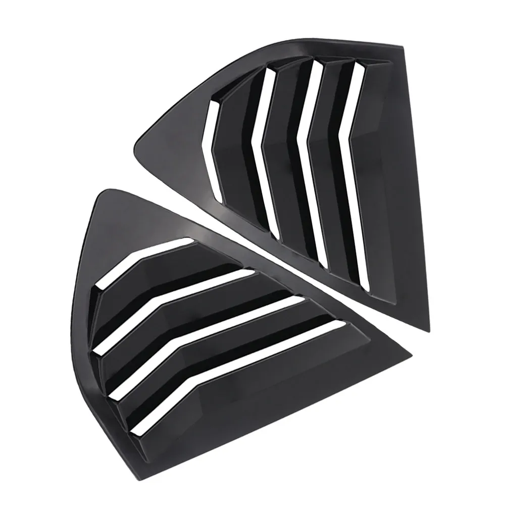 

1Pair Premium ABS Side Louver Trim for Car Rear Window Fashionable Smooth Bright Touch Comfortable Rear Side Tuyere Replacement