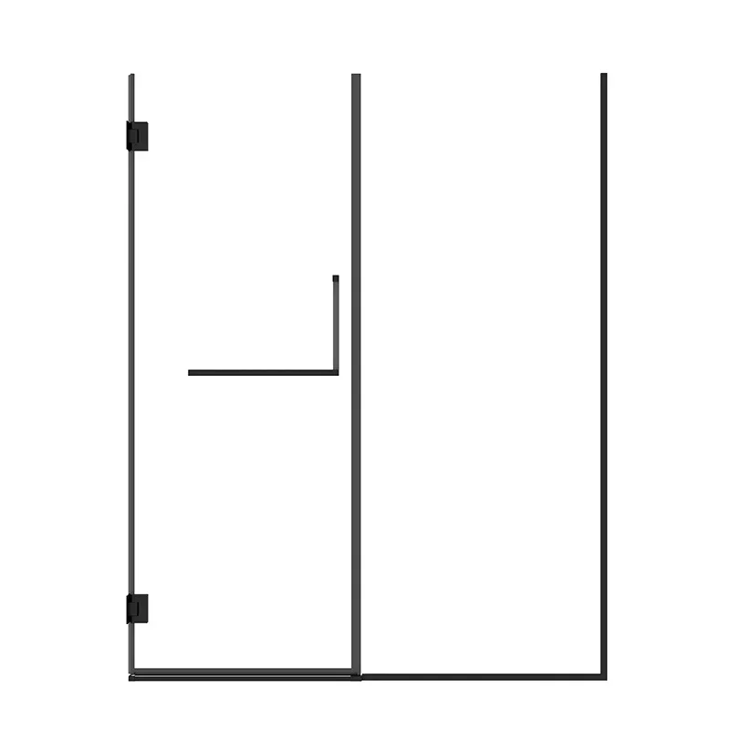 Simple one-character shower room hotel homestay dry and wet separation bathroom partition door toilet glass door shower room